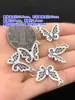 S999 Prata Pura Estéreo Retrô Pingente Borboleta Vazada Pingente Pulseira de Corda Trançada à Mão Colar Acessórios DIY Feitos à Mão