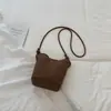 Bolsa de palha Shuai Mi Jia para mulheres, nova tendência de moda outono 2026, bolsa de balde retrô, bolsa para celular transversal, bolsa de ombro