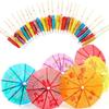 En stock palillo decorativo de cóctel desechable paraguas octagonal palillo mini paraguas palillo de fruta personalización