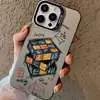 Cubo de Rubik Pintado para Apple 14/15Pro Personalidad iPhone14/13/12 Funda para Teléfono Móvil Nuevo 16 Duro XR