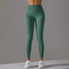 Pantalones de Yoga Seamless de Cintura Alta para Control de Abdomen Europeos y Americanos para Mujer, Leggings Elásticos que Levantan Glúteos, Pantalones Deportivos de Fitness Color Durazno