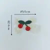 Etiqueta de Bordado Computadorizado Acessórios de Cabelo Acessórios Adesivos de Bordado de Renda Cereja Patch DIY Acessórios para Roupas Etiqueta de Tecido Adesivos de Tecido