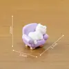 Paisagem em miniatura, sofá fofo e preguiçoso, figura de gatinho pequeno, boneca adorável, acessórios de decoração DIY para casa de bonecas, pequenos enfeites de mesa