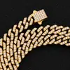 Hip-Hop Europeo y Americano Transfronterizo Cadena Cubana de Fila Única de 6 mm con Diamantes de Zirconia en Forma de Diamante Joyería Completa de Diamantes Collar de Acero de Titanio Accesorios para Hombres Personalización