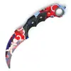 Machete giratório de cor aprimorada, yuzhibo skunk adaga modelo giratório de liga arma brinquedo sem lâmina aberta