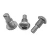 Tornillo de ajuste con guía escalonada y cabeza redonda de acero inoxidable 304 con hexágono interior, tornillo limitador con hexágono interior para montaje en pared, media rosca