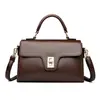 Bolso de Madre de Color Sólido de Gama Alta para Mediana Edad Bolso Cruzado Casual de Comercio Exterior Bolso de Hombro a la Moda Bolso Cuadrado Pequeño Versátil de Mano Suave