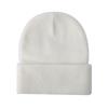 Ebay Novo Chapéu de Tricô Cor Lisa Camada Dupla Cor Fluorescente Chapéu para o Frio Inverno Acolchoado Quente Chapéu de Tricô de Lã Cúpula