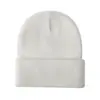 Gorro Fluorescente de Doble Capa de Color Sólido con Logo Bordado Personalizado, Gorro de Lana Tejido Grueso Térmico de Invierno
