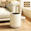 Cubo de basura para sala de estar, Contenedor de basura doméstico de alta gama de gran capacidad para cocina, inodoro, baño, dormitorio, con tapa y ruedas