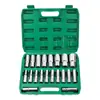 Soquete Hexagonal Estendido 78mm de Aço Cromo-Vanádio 1/2" 8-32 Torx Conjunto Grande para Chave Pneumática Caixa de Ferramentas