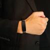 Joyería de Silicona para Hombre Acero Inoxidable Tarjeta Plegable Pulsera de Silicona Tarjeta Plegable Pulsera de Correa de Cuero Grabado BS-109