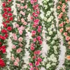 Cubierta de Conducto de Aire Acondicionado Flor de Rosa Decoración de Techo para Sala de Estar Planta de Vid de Plástico Boda Simulación