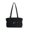 Bolso de axila Melard vintage de gamuza, gran capacidad, elegante bolso tote con un diseño de cinturón único, bolso de mano y bolso de hombro de moda