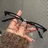 Gafas de Miopía de Media Montura que Cambian de Color 2024 Hombres Retro Anti-luz Azul Sven Negocios Intimidante Guapo Luz Plana Protección Ocular Ultraligero Ceja