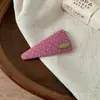 Pinza Triangular para Cabello Color Block Estilo Coreano, Pinza Dulce y Versátil para Flequillo, Pinza para el Cabello de la Frente para Mujer, Pasador Lateral, Nuevo Accesorio para el Cabello