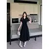 Foto Real de la Nueva Ropa de Verano 2026: Vestido Casual Elegante Bordado con Solapa de Talla Grande para Mujer