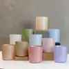 Taza de vela aromática de color degradado personalizado con tapa, logo de alta gama, vaso de vidrio estilo ins de alto valor transfronterizo