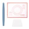 Tapete de Silicone para Sovar 40*30cm, Antiderrapante, Resistente a Altas Temperaturas, Faca para Massa, Rolo de Massa, Conjunto de Três Peças para Assar Doméstico