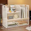 Prateleira de armazenamento de mesa, estante pequena vertical de várias camadas para mesa, armário de armazenamento de arquivos para estação de trabalho de escritório, estante de livros para casa