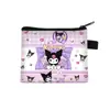Nova Carteira de Moedas Desenho Animado Kuromi da Sanrio Moda Infantil Pequena Bolsa de Dinheiro Meninos e Meninas do Ensino Fundamental Bolsa de Armazenamento Fofa