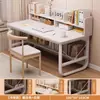 Mesa de Computador para Casa Pequeno Apartamento Mesa com Estante Integrada Quarto Mesa de Estudo para Aluno do Ensino Fundamental Mesa de Escrita para Ensino Médio