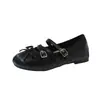 Zapatos de tacón bajo de corte bajo con lazo fruncido estilo ballet oculto para aumentar la altura, mujer, nuevos lanzamientos de verano 2026, para combinar con faldas, Mary Janes
