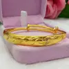 Novo bracelete estilo chinês ouro areia dragão antigo e fênix dragão e fênix chengxiang abertura ajustável ouro maciço 999 joias atacado