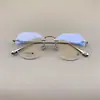 Gafas sin Montura, Estilo Moderno para Hombres y Mujeres, Monturas Artísticas sin Borde, Se Pueden Equipar con Lentes Graduados, Lentes Anti-Luz Azul, Anti-Radiación y Protectoras