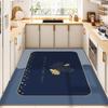 Tapetes de Piso para Cozinha Modernos e Simples, Laváveis com Pano, Laváveis na Máquina, Tapetes de Piso Limpeza com Um Toque, Antiderrapantes Domésticos, PVC de Fácil Cuidado
