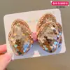 Novedad Infantil Pinza para el Cabello con Lazo de Lentejuelas Pinza de Pato de Tela para Flequillo Roto de Niña Pinza Superior para el Cabello Accesorios para el Cabello de Bola