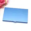 AMAZÓN Venta caliente estuche para tarjetas de presentación portátil de aleación de aluminio estuche para tarjetas de crédito de aluminio estuche para tarjetas de presentación de metal de color