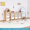 Mueble de Almacenamiento de Madera Maciza para Juguetes de Niños Gabinete con Cajones Multifuncional para Snacks y Libros Ilustrados Gabinete de Almacenamiento de Piso Multicapa para Clasificación