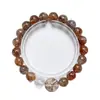 [Historias Antiguas] Pulsera de Cristal Blanco Natural para Mujer Versátil de Alta Calidad Oro Negro Súper Dorado Lámina de Oro Pulsera de Carpa al Por Mayor