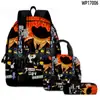 Juego Transfronterizo Nuevo 3D Forsaken Gubby Set de Tres Piezas de Mochila Escolar Impresa, Estuche y Bolso de Hombro
