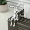 Elegante adorno moderno de conejo electrochapado para mesita de noche, sala de estar de lujo, coche, mueble de TV, caja de pañuelos, decoración de conejo