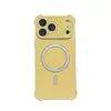 Funda Magnética con Carga para iPhone 17 Promax, Patrón de Diamantes en Cuero, Funda Protectora de Gama Alta para iPhone 16 14