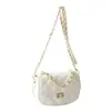 High-end Small Bag Mulheres 2023 Nova moda feminina bolsa de ombro estilo ocidental textura Rhombic Chain Crossbody Bag