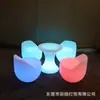 Mesa Redonda Luminosa de LED para Varanda Externa Conjunto de Mesa e Cadeiras de Lazer Mesa Móvel Decorativa Minimalista Moderna