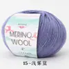 Hilo de Lana Pura Peinada Fino Bola de Hilo de Lana Fina Hermosa 50g Grosor Medio Crochet a Mano DIY Suéter Bufanda Tejida
