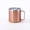 Copo com Alça Novo Modelo Transfronteiriço 12oz Aço Inoxidável 304 com Tampa Isolado a Vácuo para Escritório, Carro e Uso Portátil para Crianças