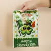Suministrado Directamente por el Fabricante, Bolsas Tote de Trébol de Cuatro Hojas para Fiesta de Festival Irlandés, Bolsas Impresas con Texto en Inglés, Bolsas para Empaquetar Dulces, Bolsas de Regalo