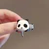 Tesouro Nacional Fofo Fofo Animal de Estimação Panda Gigante Broche Preto e Branco Temperamento Broche de Diamante Broche de Lapela Anti-Desgaste Acessórios Versáteis