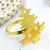 Venta Caliente Nuevo Estilo Comida Occidental Hotel Varios Anillos para Servilletas de Árbol de Navidad Anillos para Servilletas Hebilla para Servilletas Anillos de Tela Metal Wholesale