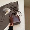 Bolso de Cubo Retro Casual para Llevar en la Mano para Mujer 2025 Otoño Nueva Tendencia Moda Bolso de Hombro Estilo Coreano Bolso de Mujer de Aspecto Elegante