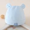 Gorro para recién nacido de algodón puro de doble capa sin costuras para bebé, gorro para bebé para primavera y otoño, delgado, 0-6 meses, gorro para recién nacido