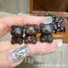 Madeira de Ágar Ruyi Lock Urso Acessórios Artesanal DIY Moda Contas Budistas Acessórios Pulseira Pingente Pingente Contas Espaçadoras