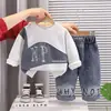 Conjunto de Ropa para Niños Primavera y Otoño 2026 Nuevo Elegante Sudadera con Bloques de Color y Mangas Largas Conjunto de Dos Piezas Ropa para Bebés