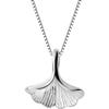 Colar de Prata S925 para Mulheres, Estilo Mori, Corrente Clavicular Artística de Folha de Ginkgo, Doce Folha Celebridade da Internet Nicho Colar D0617
