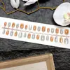 Nuevas Tiras de Uñas Pre-hechas Más Vendidas de 30 Piezas, Parches de Uñas Coloridos Electroplateados, Arte de Uñas Degradado, Uñas Portátiles Color Ojo de Gato Hielo-Transparente